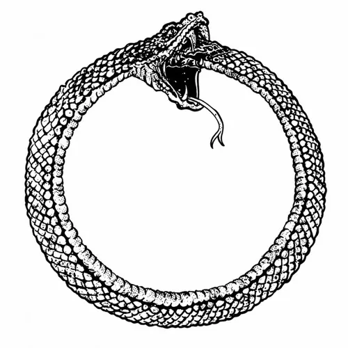 beyonce cover art: the ouroboros snake woodcut